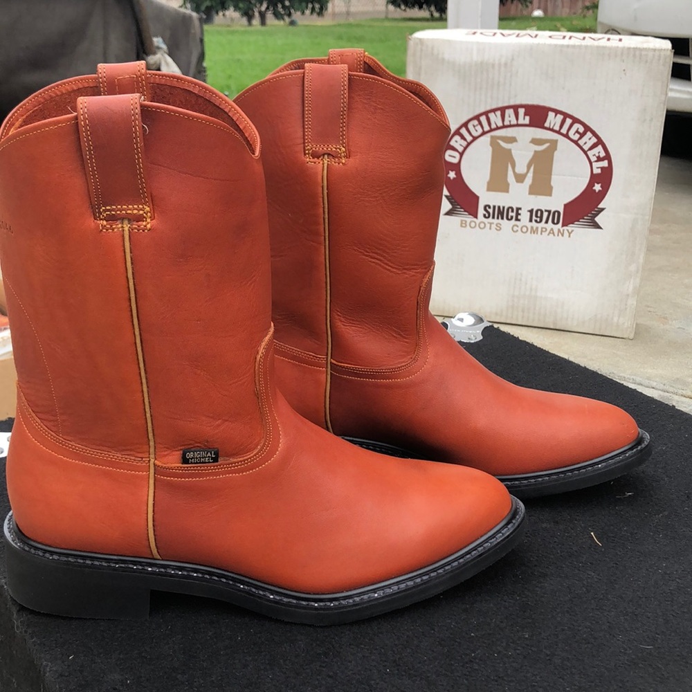 Original Michel Leather Cowboy Boots